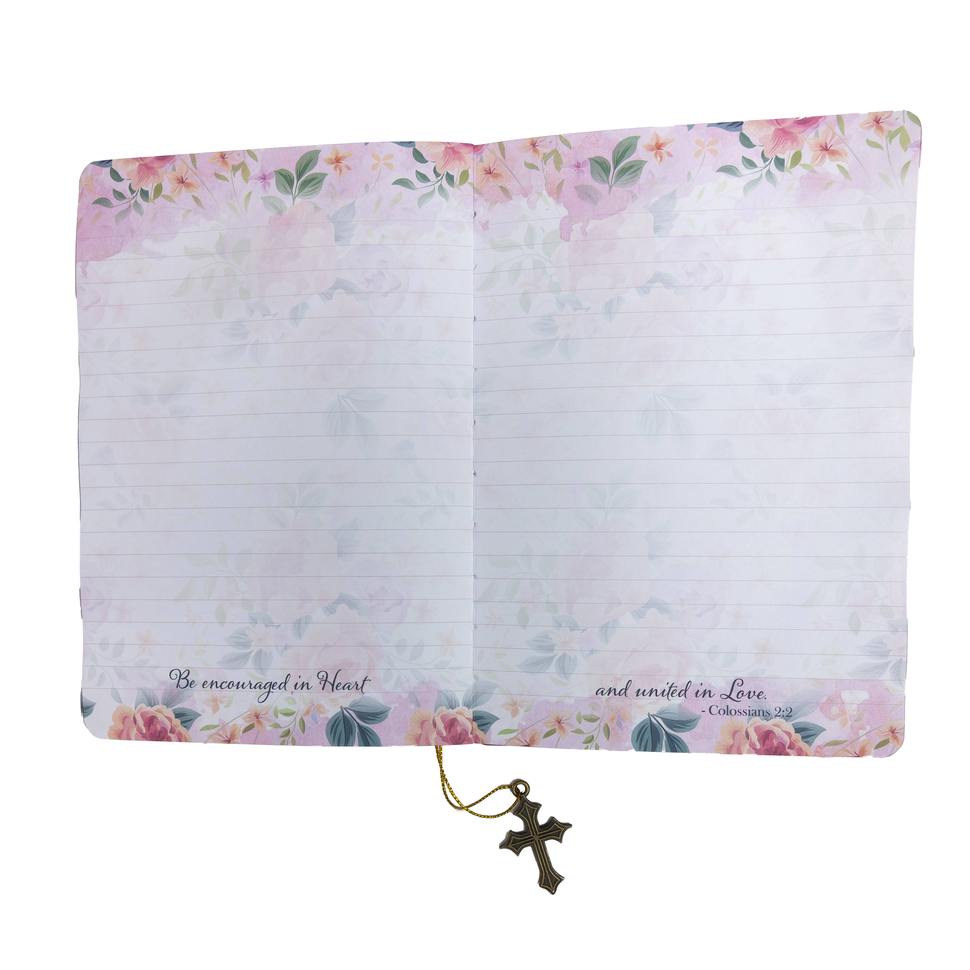 Dangle Journal : faux leather wrapped pink Amazing Grace