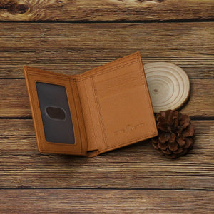 Montana West RFID Genuine Leather Men's Bi-Fold Wallet: Brown