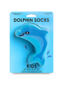 Kids dolphin 3D packaged crew socks