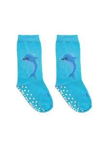 Kids dolphin 3D packaged crew socks