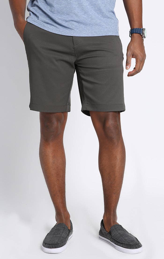 Dark Grey Poly Spandex Performance Tech Short
