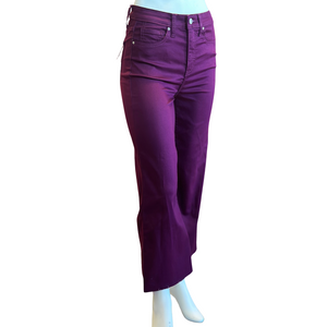 Plum high rise flare cropped pants