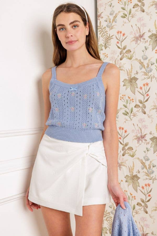 Off white woven skort