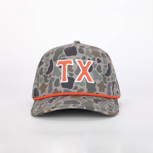 Texas / TX cap in TexCamo™ & Austin Orange