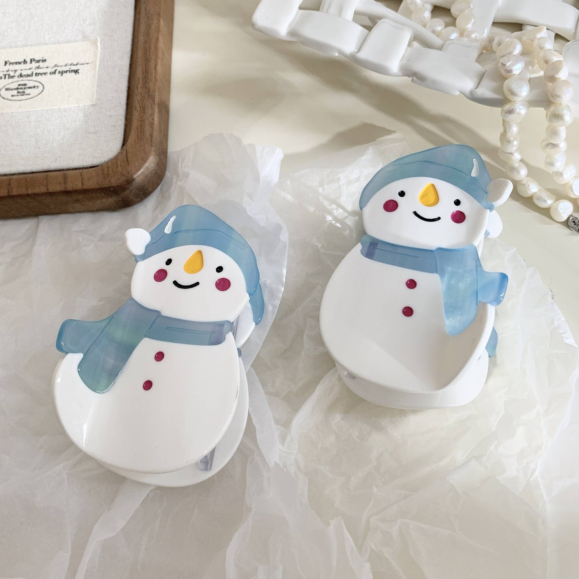 Christmas hair claw clips