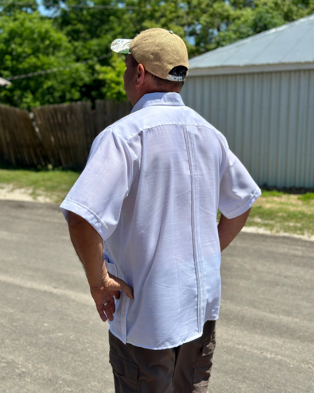 Guayabera - Maroon Barbed Wire Shirt