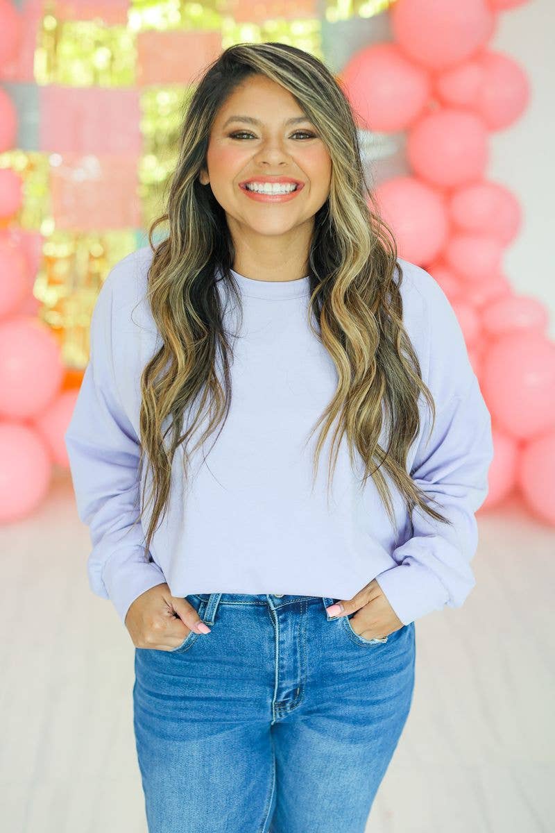 Purple French Terry Sweatshirt