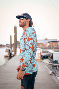 Burnt Orange Texas Camo Performance Hoodie