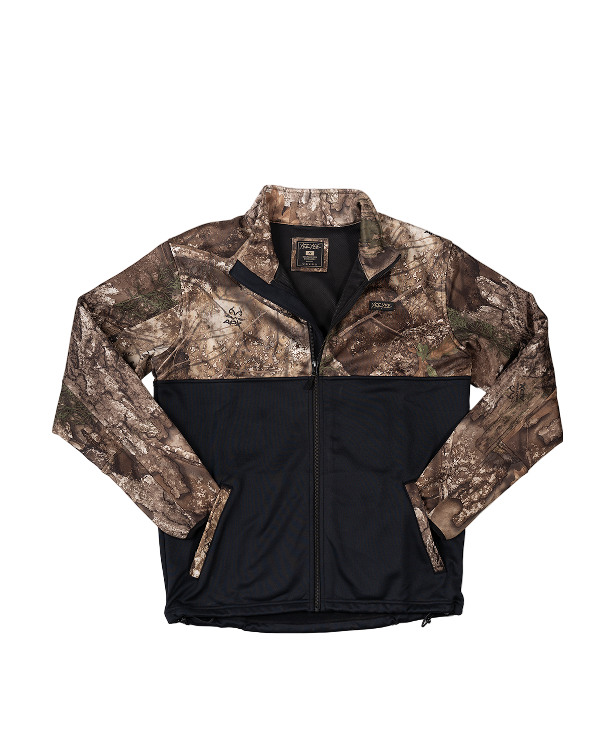 Camo fleece zip up jacket