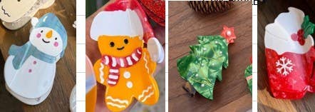 Christmas hair claw clips