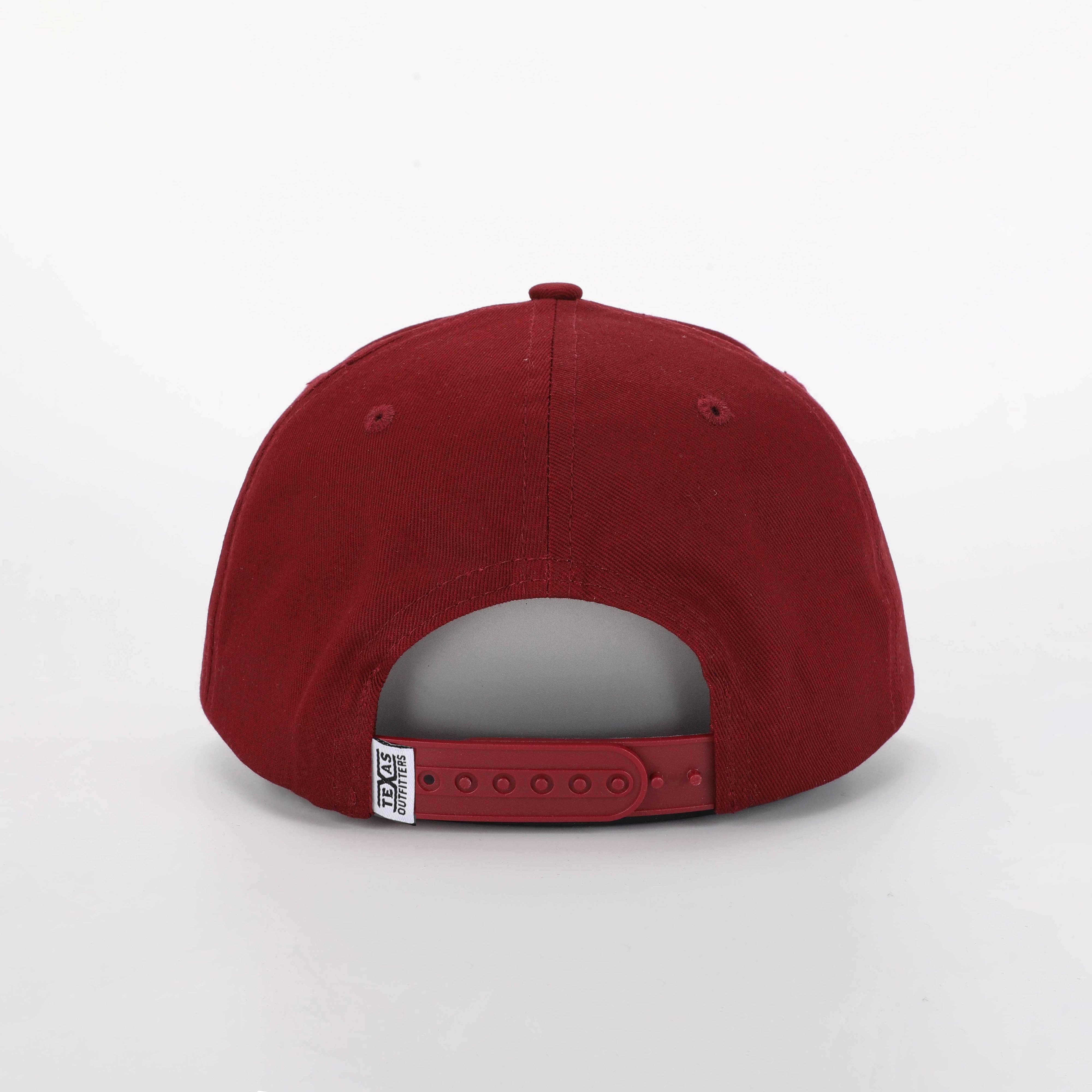 Texas / TX cap in College Maroon