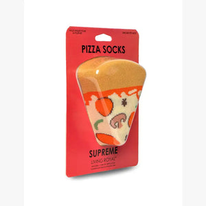 Orange pizza slice 3D packaged crew socks