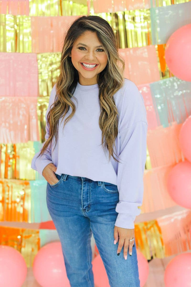 Purple French Terry Sweatshirt