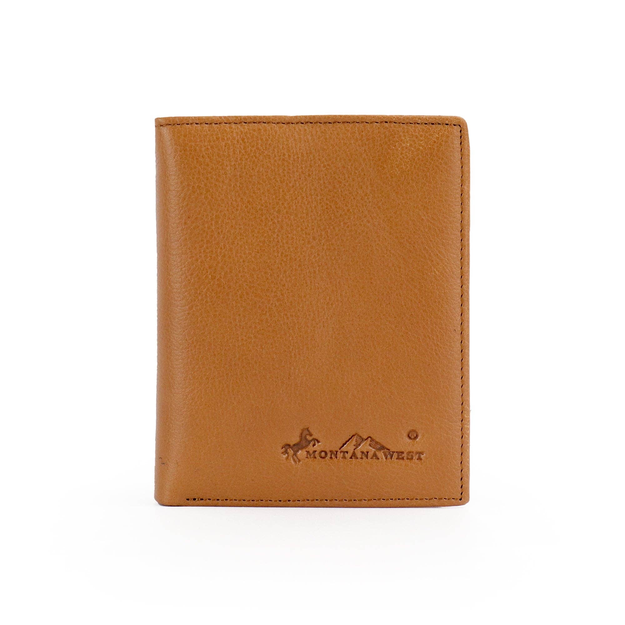 Montana West RFID Genuine Leather Men's Bi-Fold Wallet: Brown