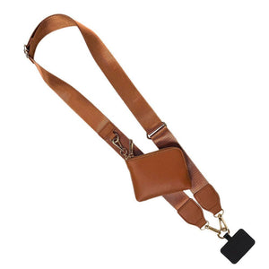 Brown Clip & Go Strap w/RFID Pouch Solid