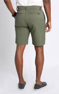 Olive green Poly Spandex Performance Tech Shorts