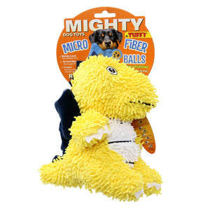 Yellow Medium Mighty Microfiber  Dragon Squeaky Dog Toy