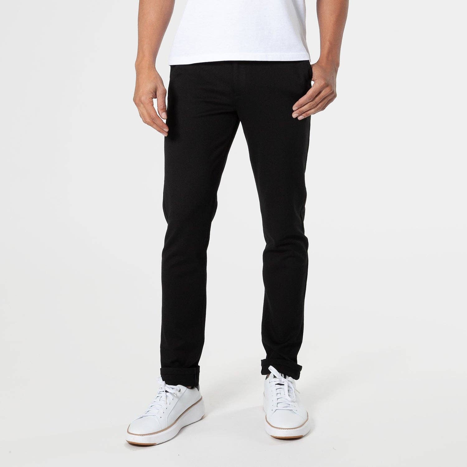 Black comfort chino pants