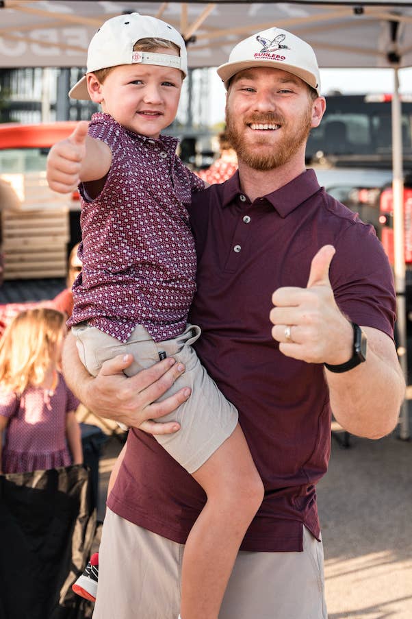 Heather maroon performance polo