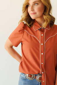 Pearl snap button down shirt