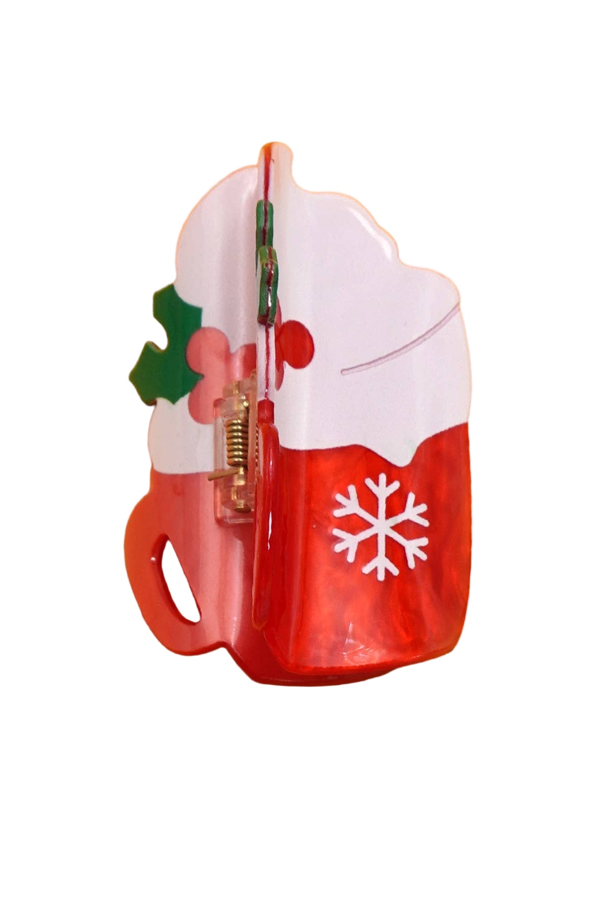 Christmas hair claw clips