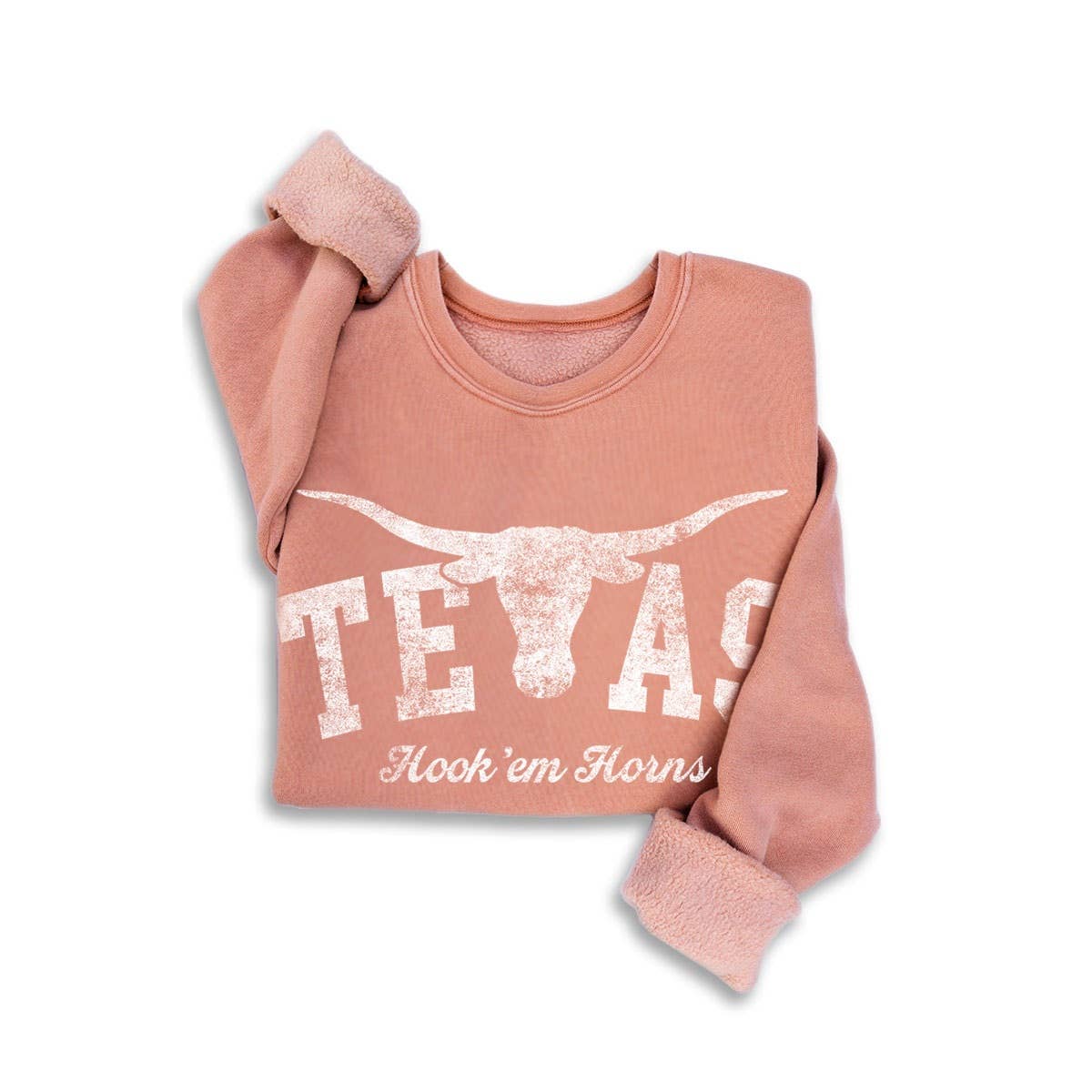 Texas hook ‘em horns mineral wash sweatshirt