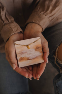 Pray big mini tag necklace Christian jewelry
