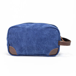 Navy Man of God Canvas and Leather Dopp