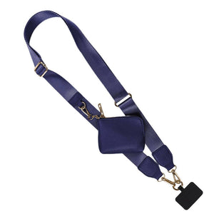 Navy Clip & Go Strap w/RFID Pouch Solid