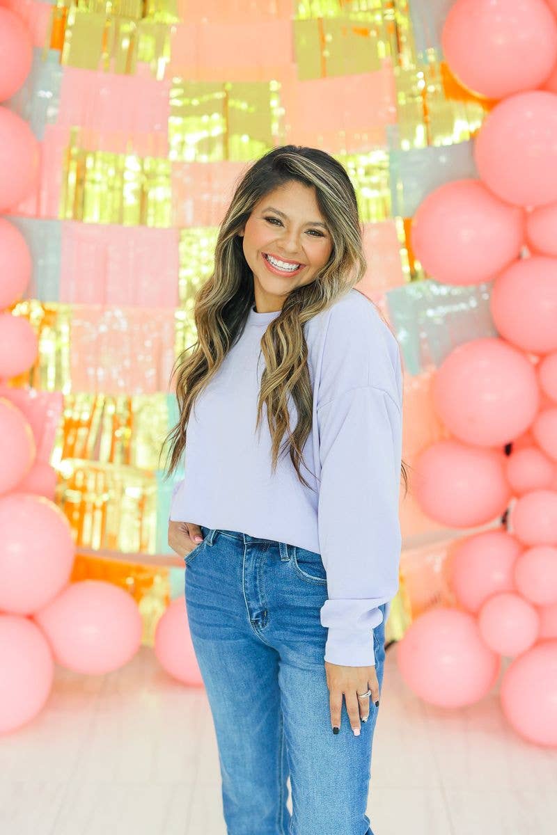 Purple French Terry Sweatshirt