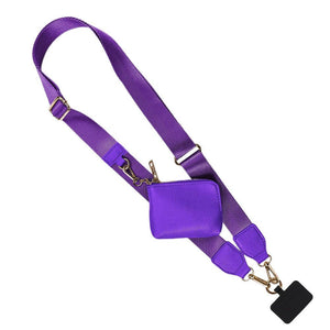 Purple Clip & Go Strap w/RFID Pouch Solid