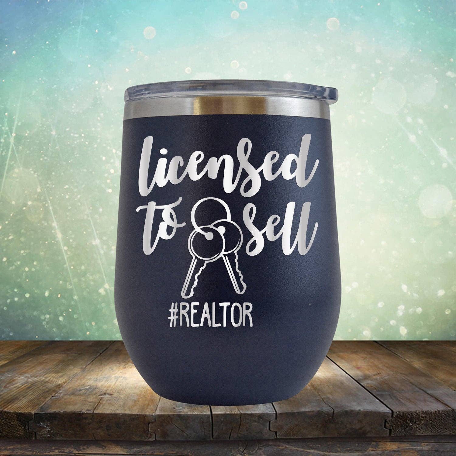 Navy Licensed To Sell - Stemless Wine Cup