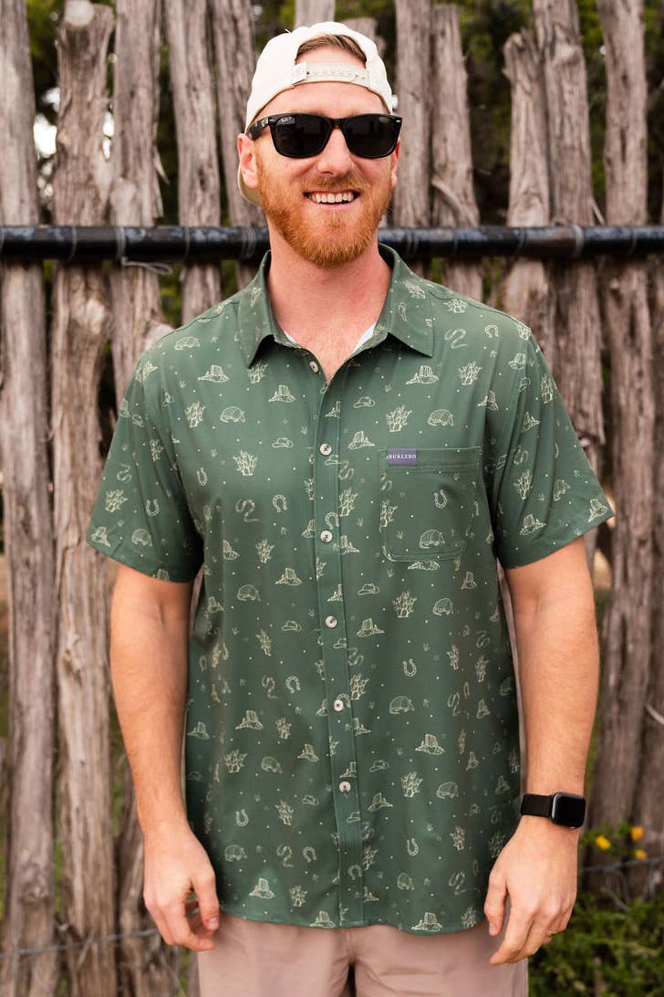 Out West Performance Button Up