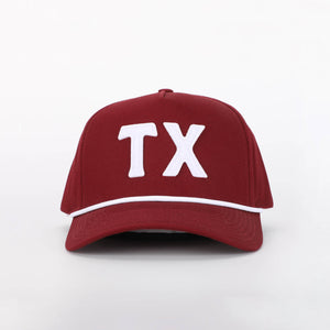 Texas / TX cap in College Maroon