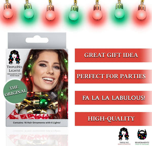 Women's Light-Up Hair Christmas Ornaments - Lights for Your Hair!