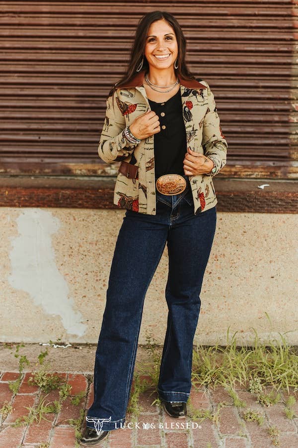 Dark Wash High Rise V-Yoke Trouser Denim Jeans