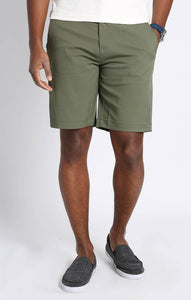 Olive green Poly Spandex Performance Tech Shorts
