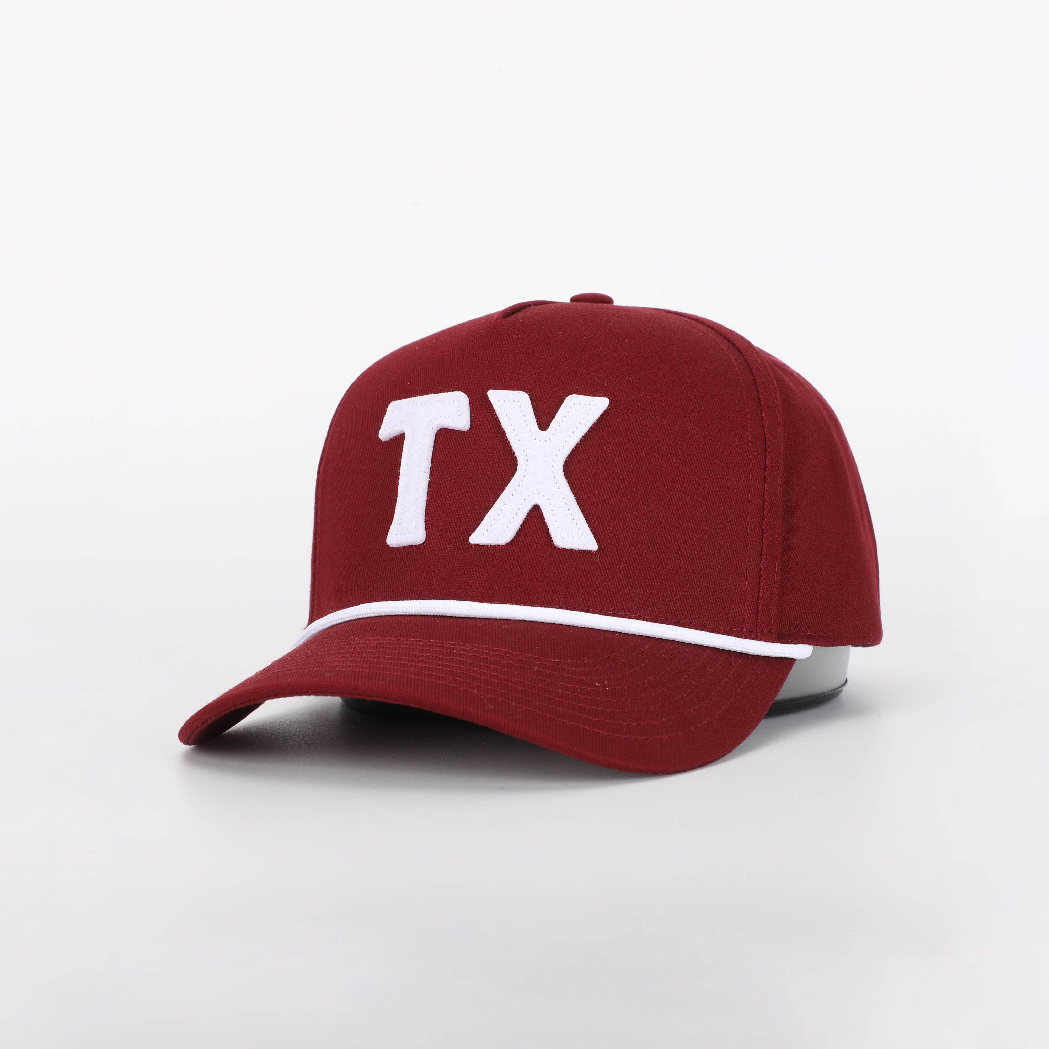 Texas / TX cap in College Maroon
