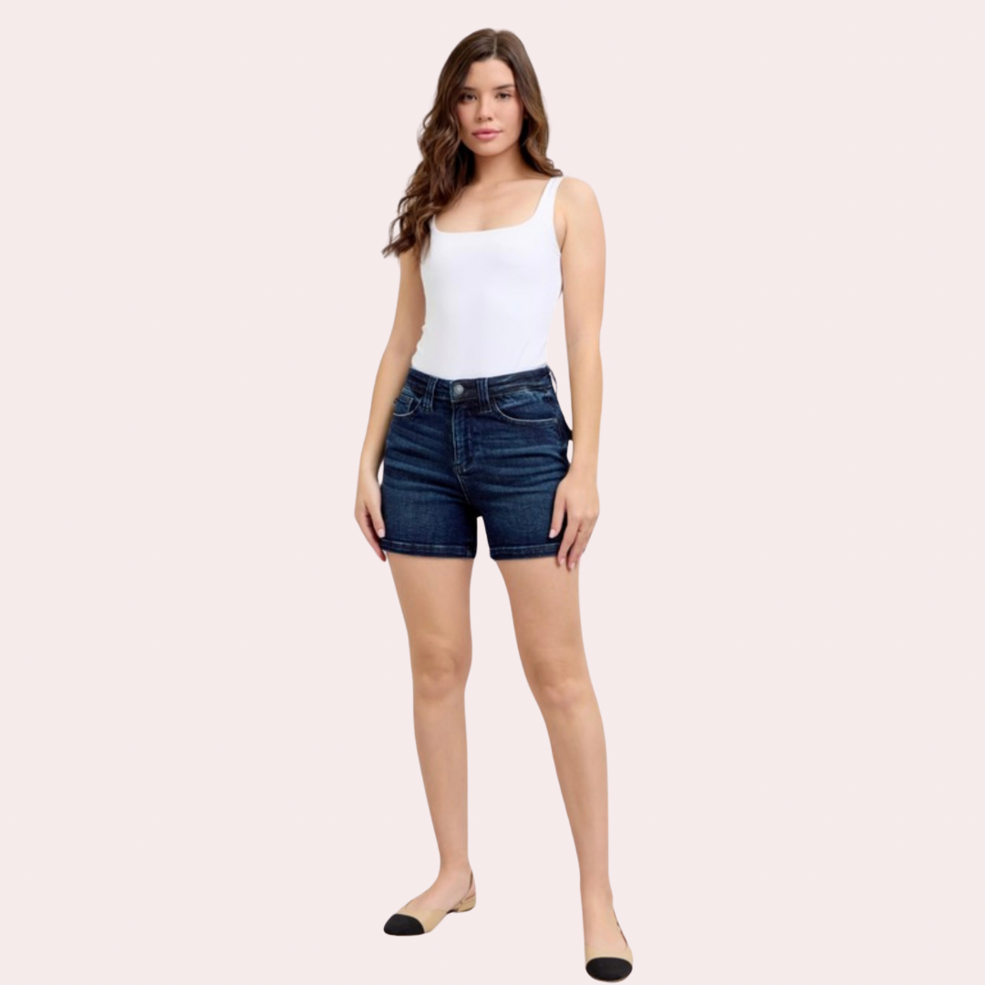 Judy Blue high waist back flap pocket shorts