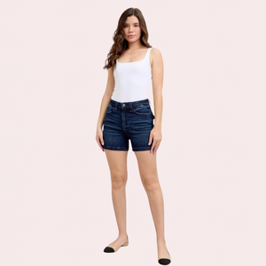 Judy Blue high waist back flap pocket shorts