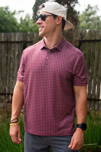 Texas Maroon Performance Polo