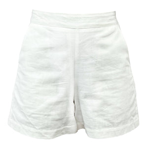 White Linen Shorts