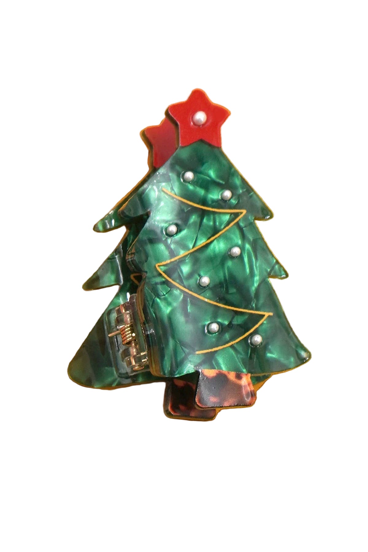 Christmas hair claw clips