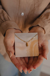 Believe in miracles mini tag necklace Christian jewelry
