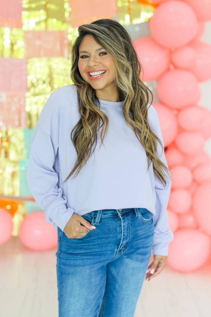 Purple French Terry Sweatshirt