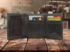 Texas Longhorns Burnished Leather Trifold Wallet