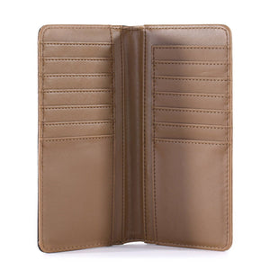 Montana West Patriotic Men's Bifold Long PU Leather Wallet: Brown