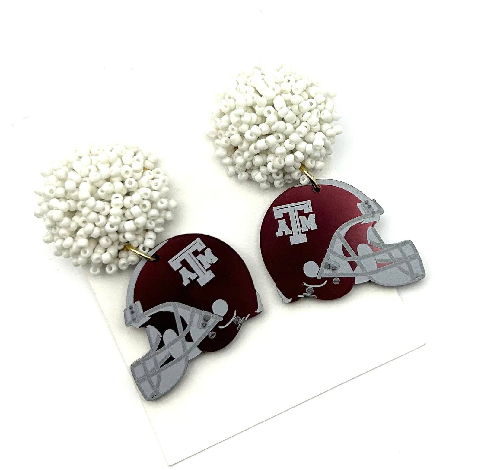 Texas A&M Aggies helmet earrings