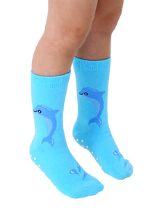 Kids dolphin 3D packaged crew socks