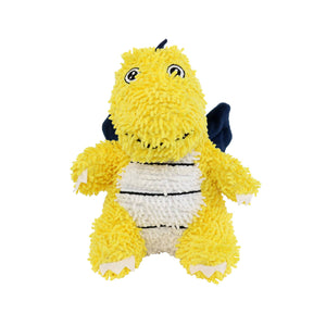 Yellow Medium Mighty Microfiber  Dragon Squeaky Dog Toy